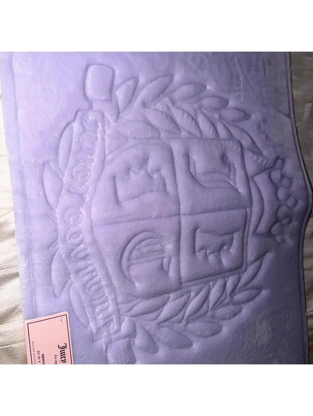 Juicy Couture Memory Foam Bath Mat lavender